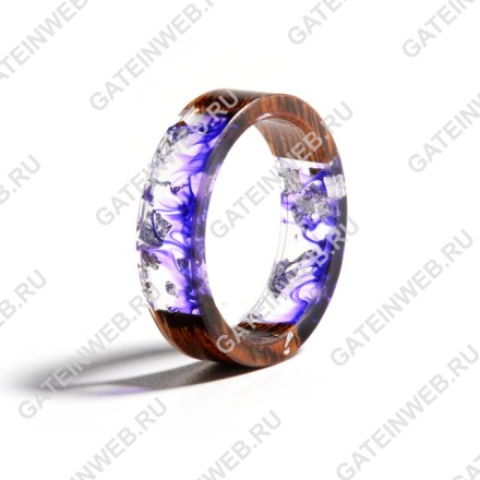 Кольцо из древесной смолы D &quot;фиолетовый лед&quot; Souleather D 17 фиолетовый лед
