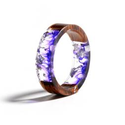 Кольцо из древесной смолы D &quot;фиолетовый лед&quot;